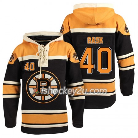 Mænd NHL Boston Bruins Tuukka Rask 40 Sort Sawyer Hooded Sweatshirt